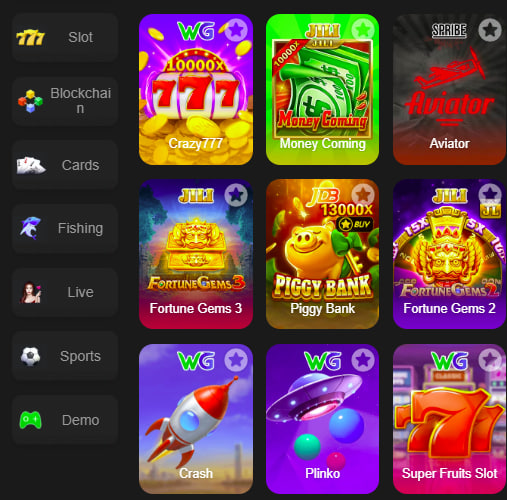Main screen of Jackpot World game page for PK players - 4